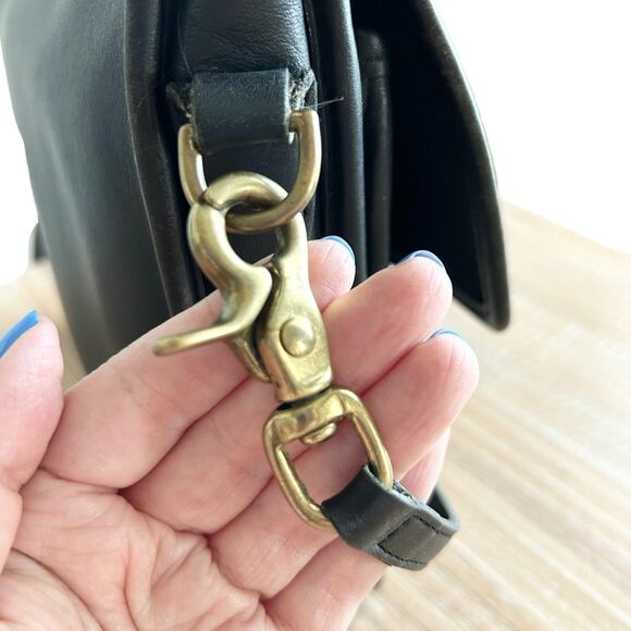 Vintage 1995 Coach Station 5130 Black Crossbody Handle Bag Handcrafted in USA - Picture 8 of 12